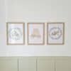 Children's prints with car or airplane